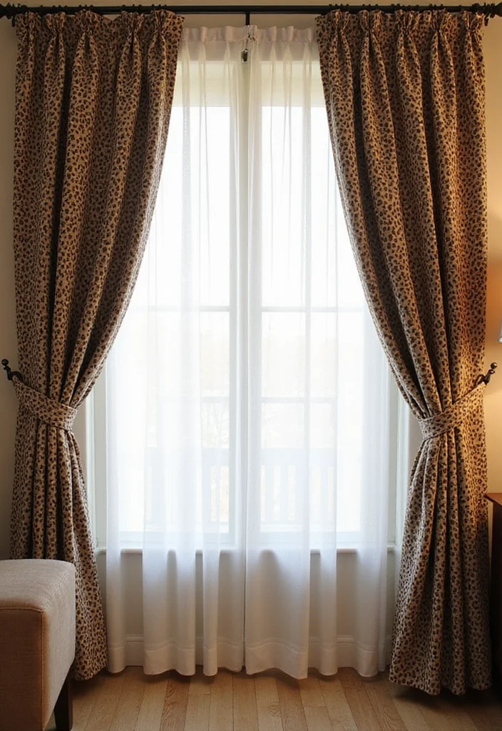 12 Cheetah Bedroom Ideas for Bold Fun Patterned Personality 4. Cheetah Print Curtains