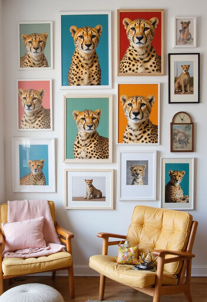 12 Cheetah Bedroom Ideas for Bold Fun Patterned Personality 5. Cheetah Art Prints