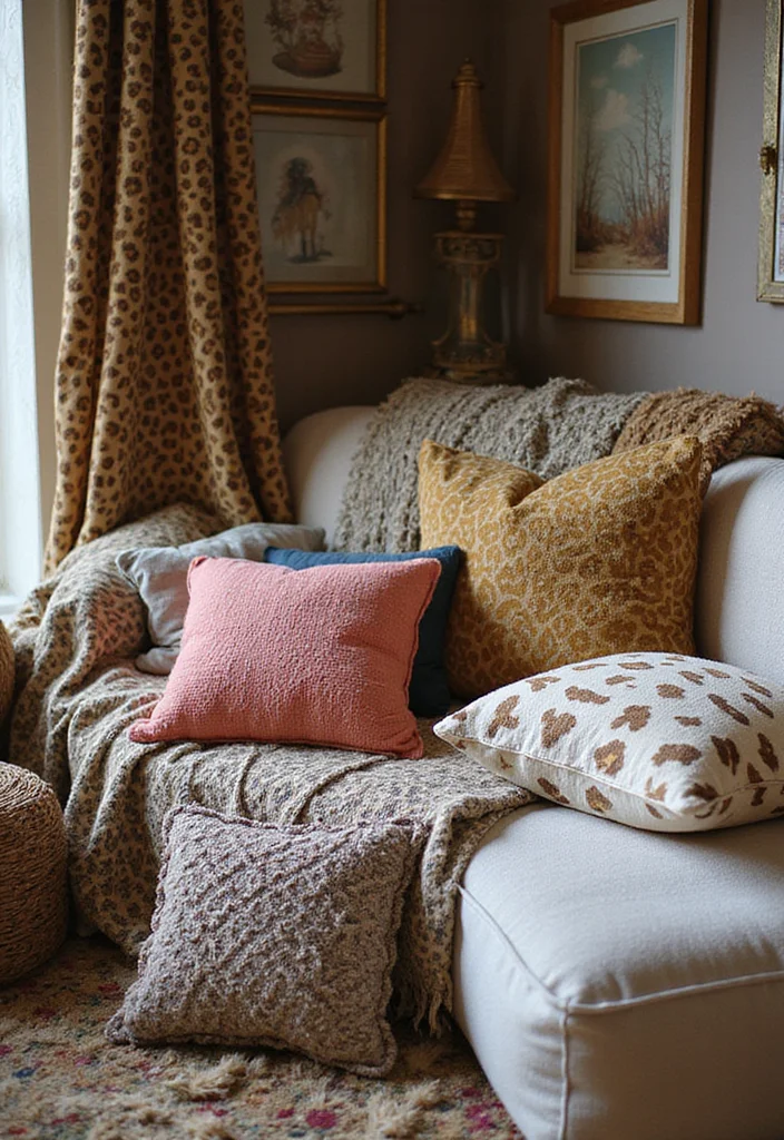 12 Cheetah Bedroom Ideas for Bold Fun Patterned Personality 6. Cheetah Print Throws and Pillows