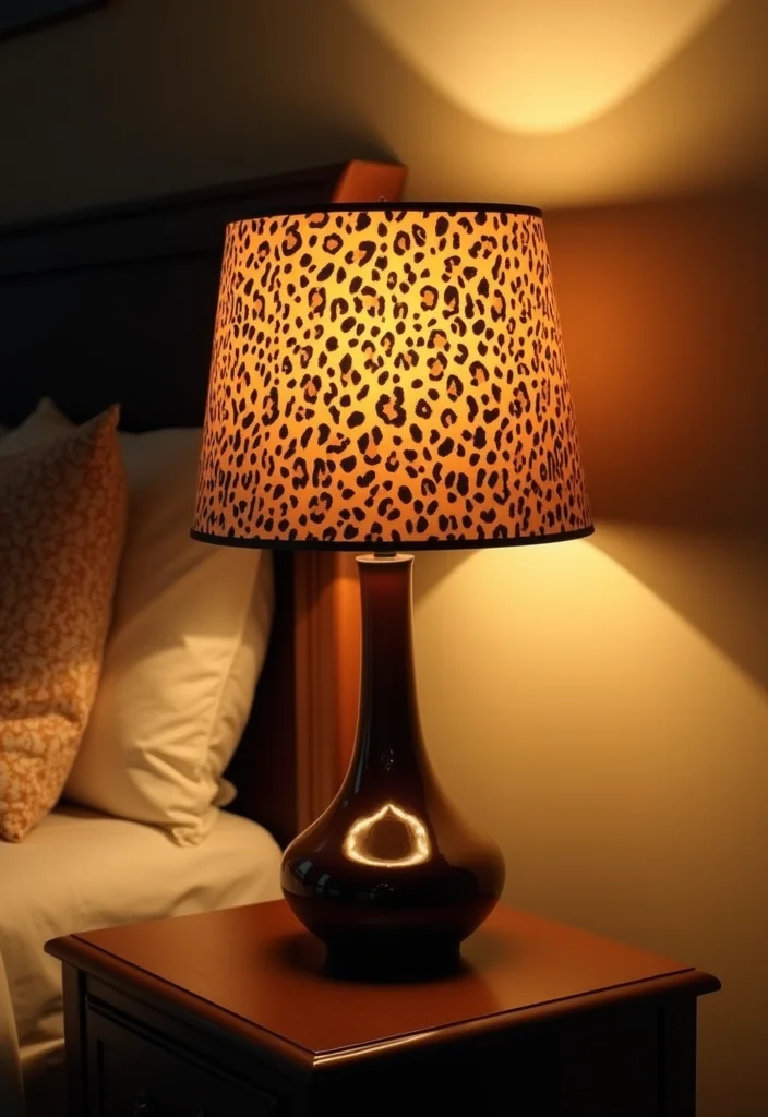 12 Cheetah Bedroom Ideas for Bold Fun Patterned Personality 8. Cheetah Print Lampshades