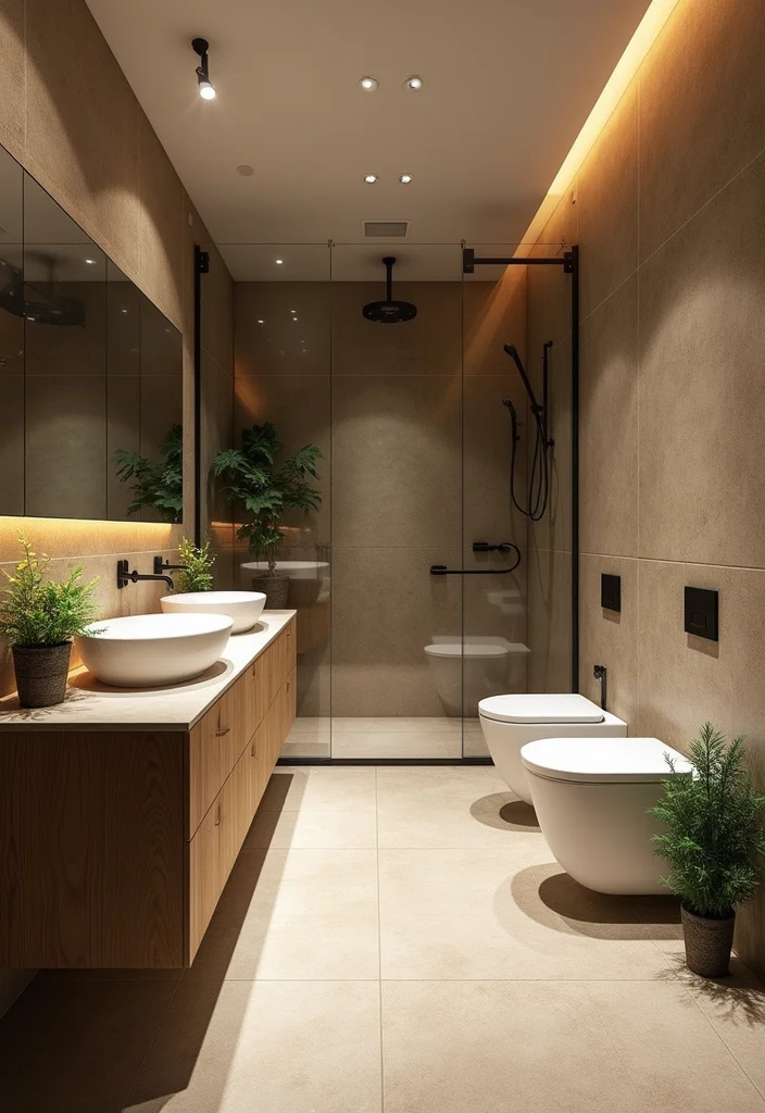 12 Commercial Bathroom Ideas for Clean Durable Functional Design 1. Nature Inspired Elements