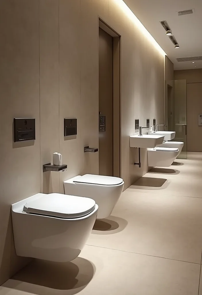 12 Commercial Bathroom Ideas for Clean Durable Functional Design 11. High Tech Solutions