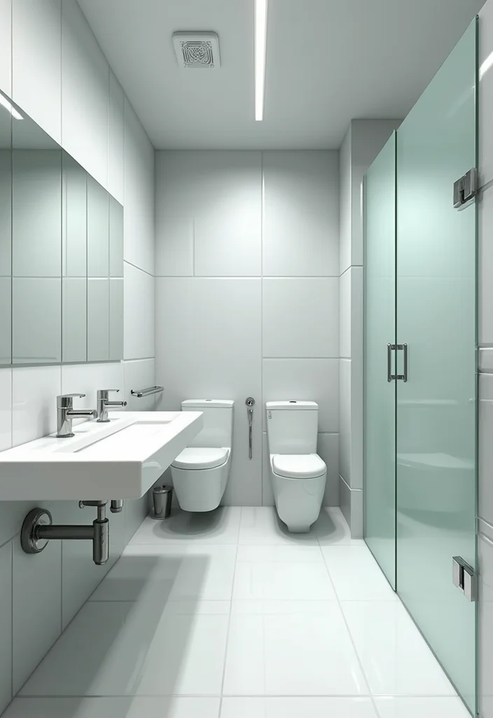 12 Commercial Bathroom Ideas for Clean Durable Functional Design 12. Emphasizing Cleanliness