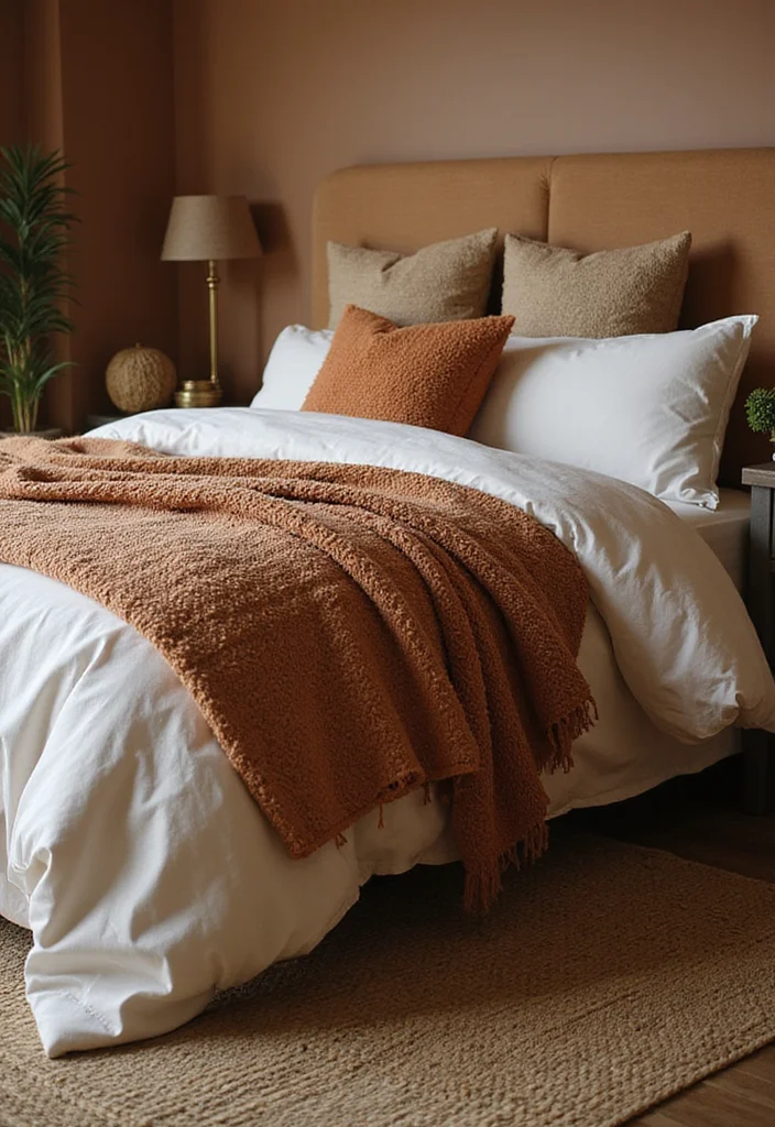 12 Dark Brown Bedroom Ideas for Rich Cozy Restful Style 23 12 Dark Brown Bedroom Ideas for Rich Cozy Restful Style 3. Warm Textiles