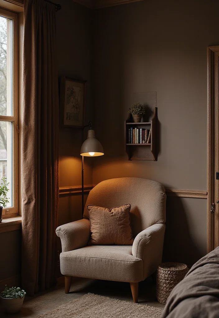 12 Dark Brown Bedroom Ideas for Rich Cozy Restful Style 67 12 Dark Brown Bedroom Ideas for Rich Cozy Restful Style 7. Cozy Nooks