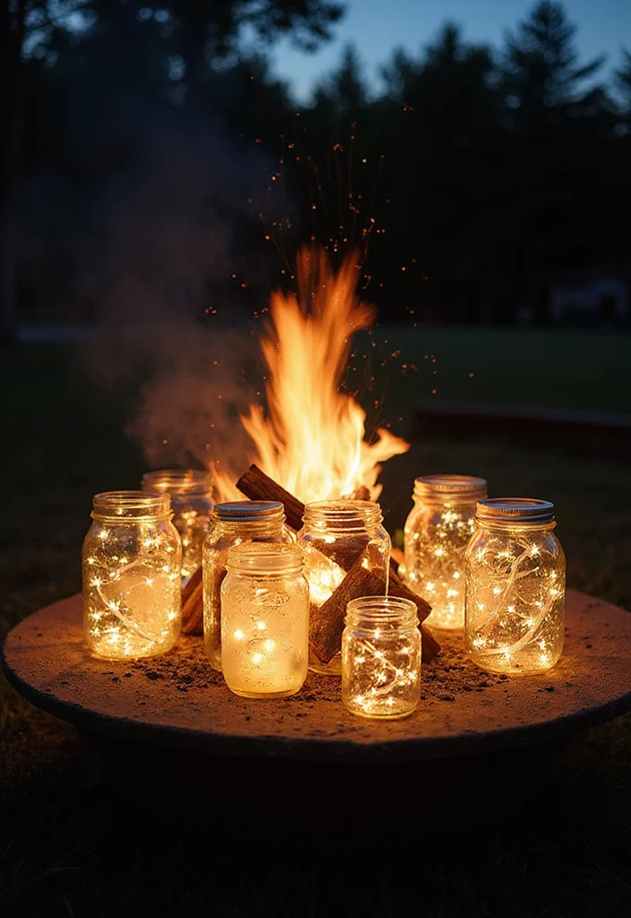 12 Firepit Lighting Backyard Ideas for Warm Inviting Evenings 56 12 Firepit Lighting Backyard Ideas for Warm Inviting Evenings - 6. Firefly Jars