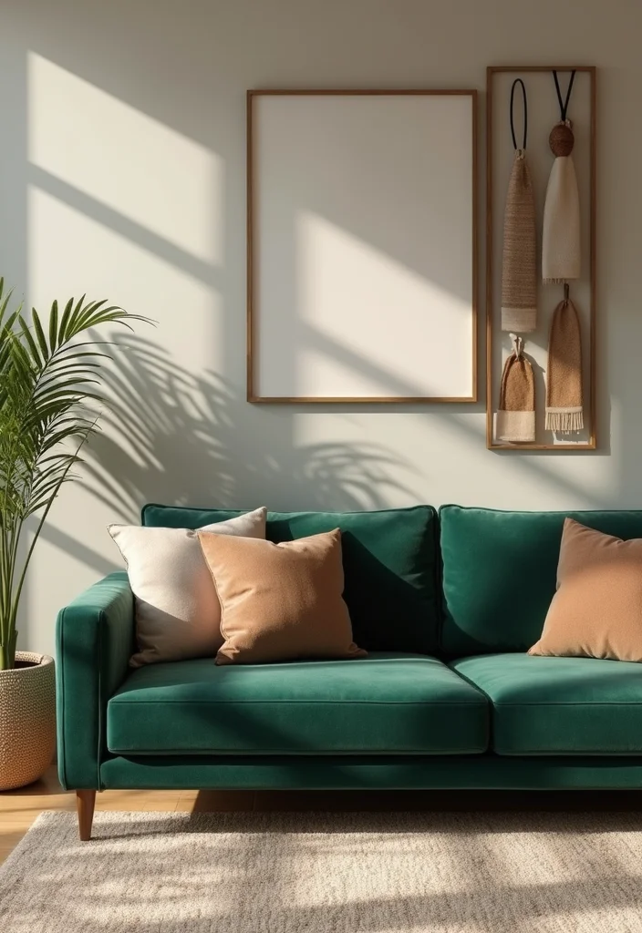 12 Forest Green Sofa Living Room Ideas for Deep Natural Style - 4. Earthy Color Palette