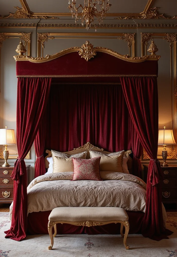 12 Four Poster Bedroom Ideas for Elegant Classic Comfortable Looks - 6. Luxe Velvet Touch
