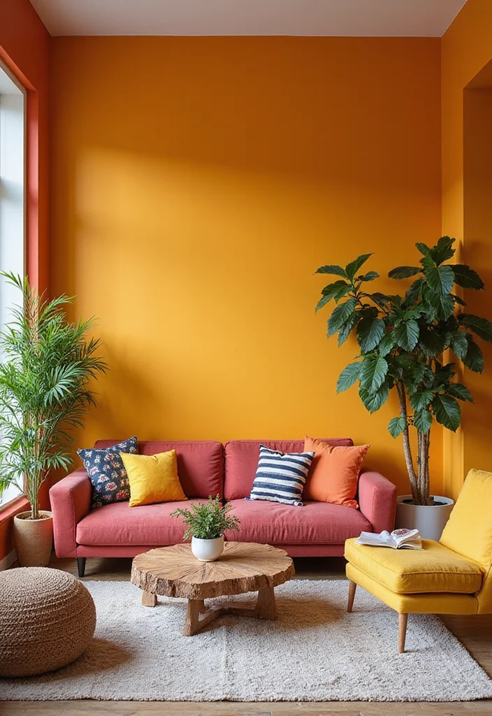 12 Funky Living Room Ideas for Playful Colorful Creative Vibes 1 12 Funky Living Room Ideas for Playful Colorful Creative Vibes 1. Bold Accent Walls
