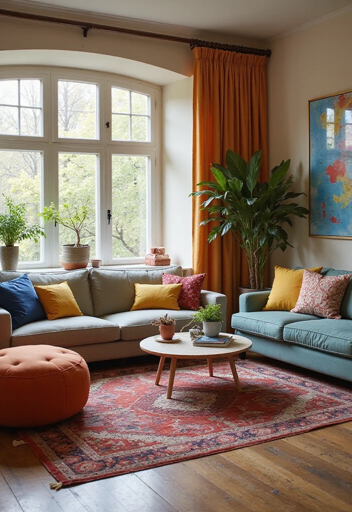 12 Funky Living Room Ideas for Playful Colorful Creative Vibes 122 12 Funky Living Room Ideas for Playful Colorful Creative Vibes 12. Creative Color Combinations