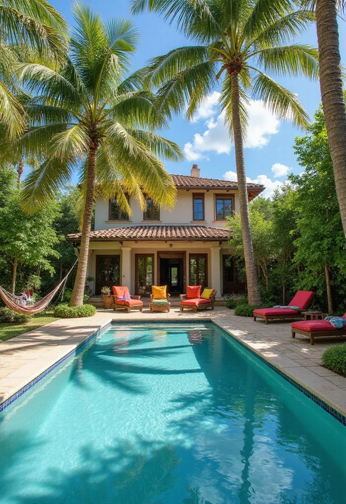 12 Hot Tub and Pool Ideas for Your Backyard Oasis 4. Tropical Paradise with Palm Trees