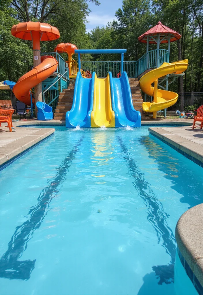 12 Hot Tub and Pool Ideas for Your Backyard Oasis 9. Family Fun Pool with Water Slides