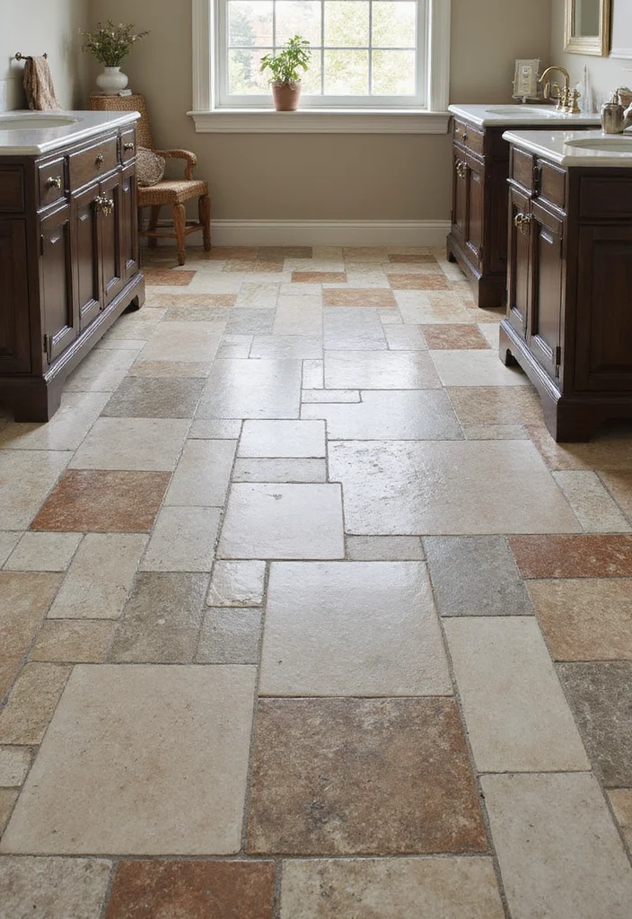 12 Natural Stone Bathroom Ideas for Textured Elegant Spa Appeal 2. Handcrafted Stone Tiles