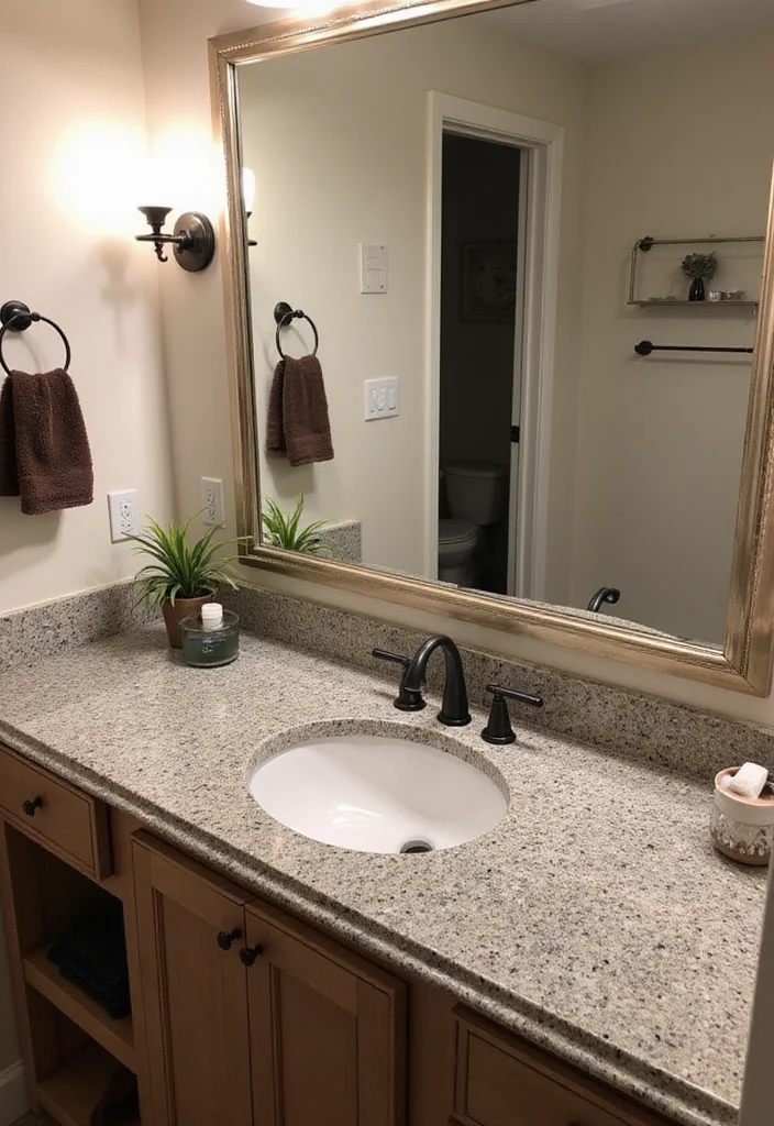 12 Natural Stone Bathroom Ideas for Textured Elegant Spa Appeal 4. Granite Countertops