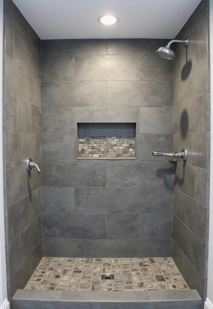 12 Natural Stone Bathroom Ideas for Textured Elegant Spa Appeal 8. Slate Shower Walls