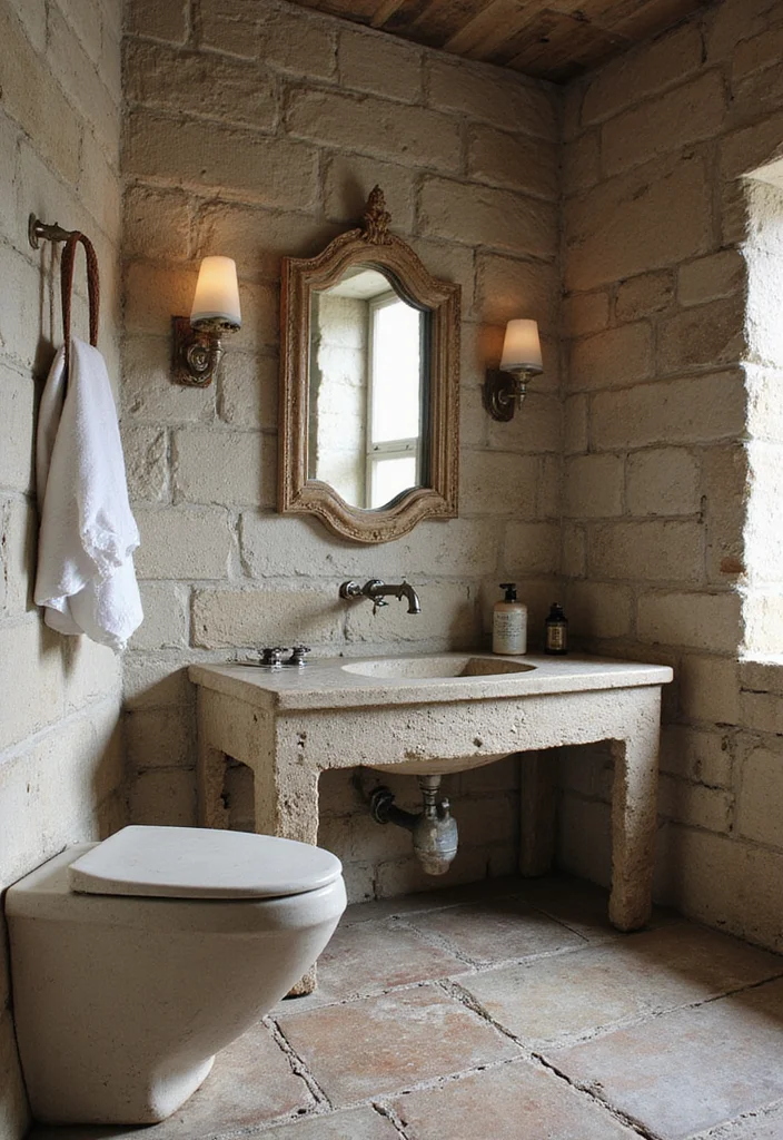 12 Natural Stone Bathroom Ideas for Textured Elegant Spa Appeal 9. Eco Friendly Reclaimed Stone