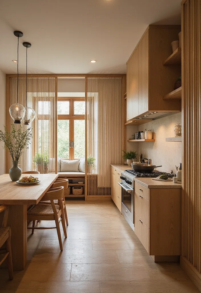 12 Open Kitchen Partition Ideas for Defined Modern Layouts 1 12 Open Kitchen Partition Ideas for Defined Modern Layouts 1. Bamboo Slat Partitions