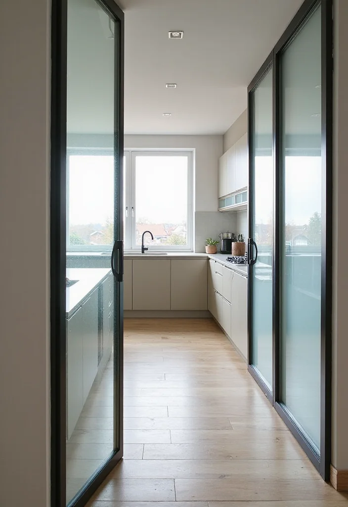 12 Open Kitchen Partition Ideas for Defined Modern Layouts 34 12 Open Kitchen Partition Ideas for Defined Modern Layouts 4. Glass Partitions