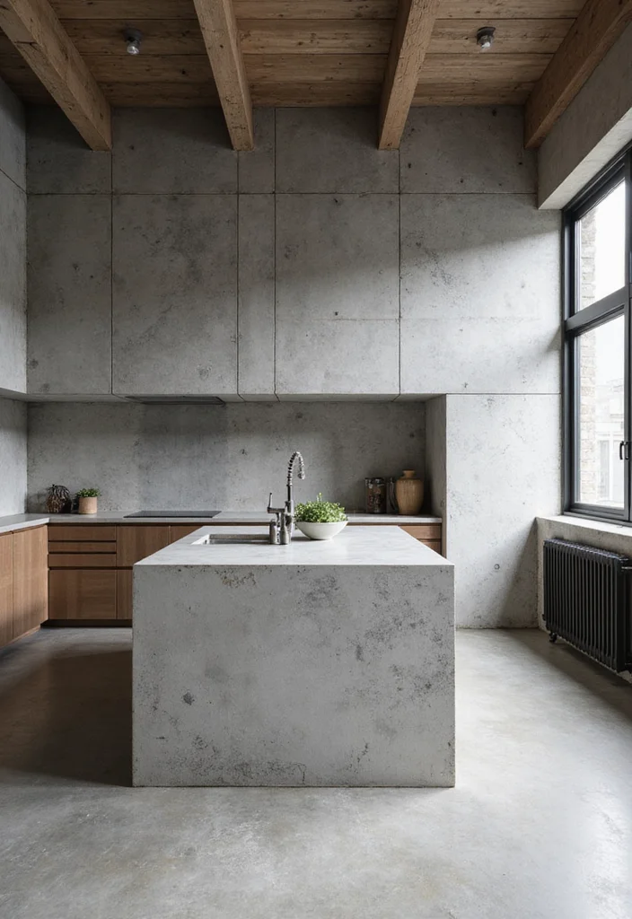 12 Open Kitchen Partition Ideas for Defined Modern Layouts 78 12 Open Kitchen Partition Ideas for Defined Modern Layouts 8. Concrete Block Partitions