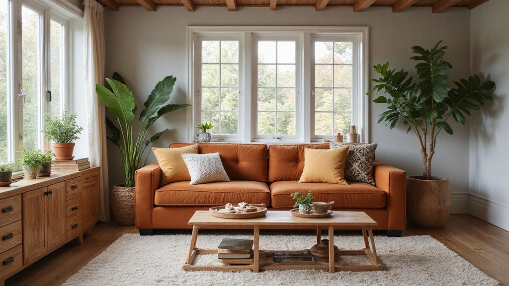 12 Rust Sofa Living Room Ideas for Warm Earthy Modern Character