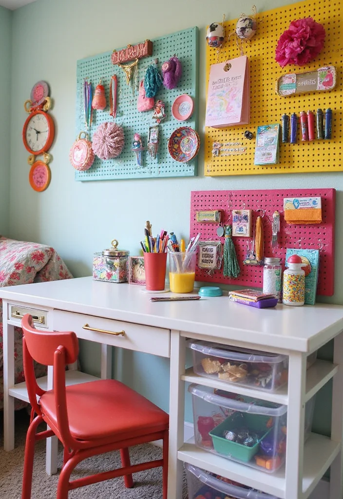 12 Sisters Bedroom Ideas for Fun Shared Practical Layouts 4. DIY Craft Corner