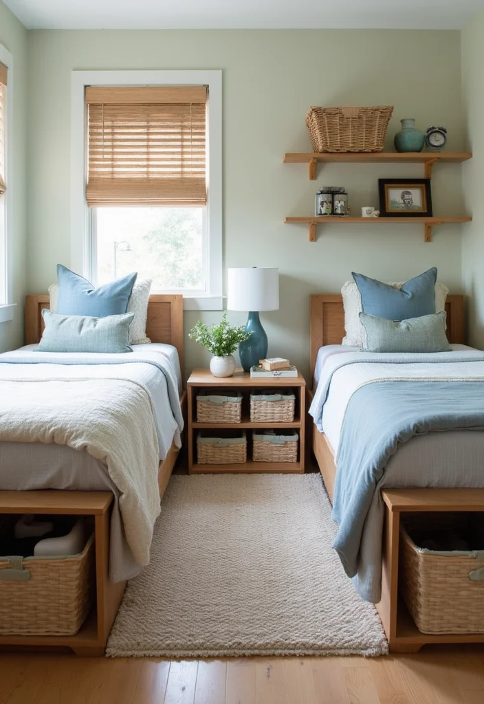 12 Sisters Bedroom Ideas for Fun Shared Practical Layouts 7. Smart Storage Solutions