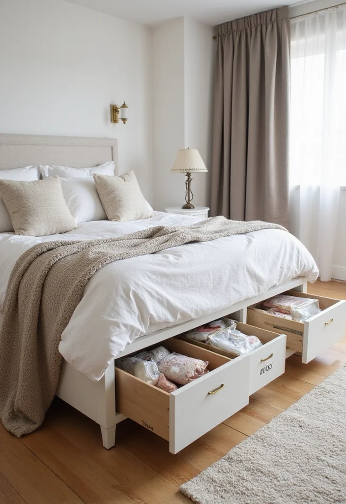 12 Small Bedroom Wardrobe Ideas for Efficient Organized Storage 2. Under Bed Storage