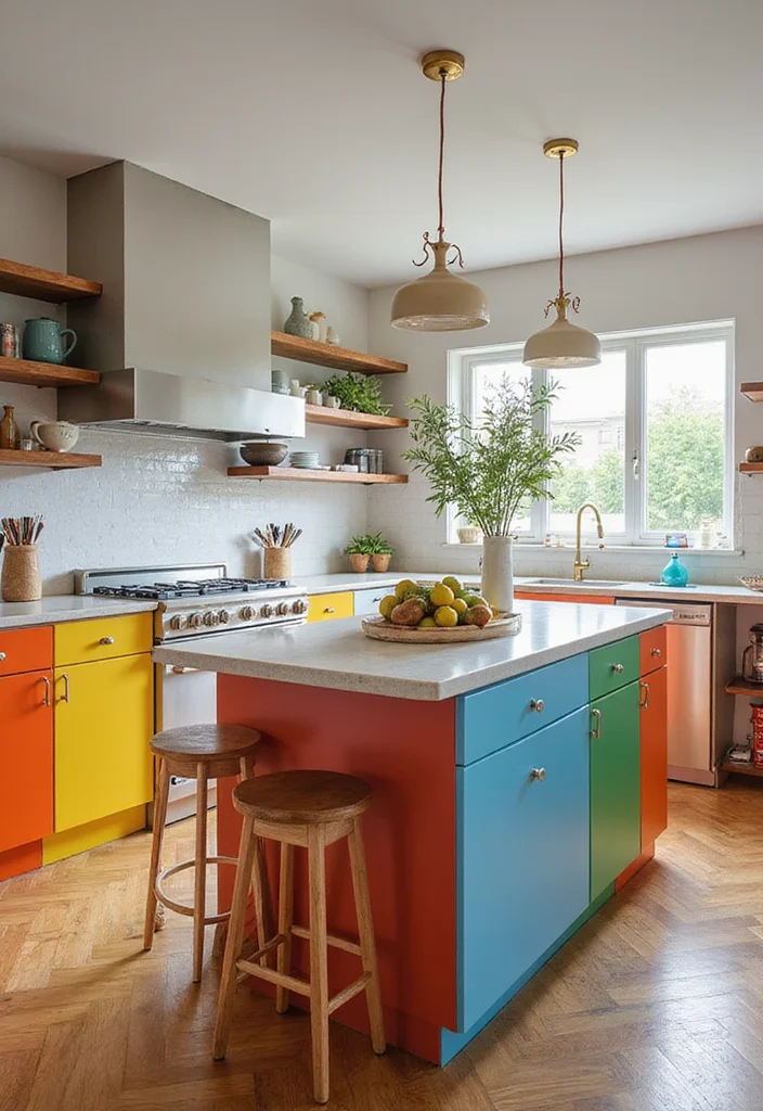 12 Small Kitchen Peninsula Ideas for Added Prep and Easy Flow 56 12 Small Kitchen Peninsula Ideas for Added Prep and Easy Flow 6. The Colorful Peninsula