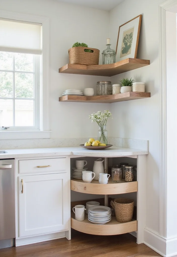 12 Small Narrow Kitchen Ideas for Efficient Smart Space Use - 6. Utilize Corner Spaces Wisely