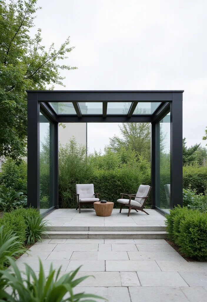 12 Steel Gazebo Ideas for a Durable and Modern Outdoor Shade 1. Minimalist Steel Gazebo