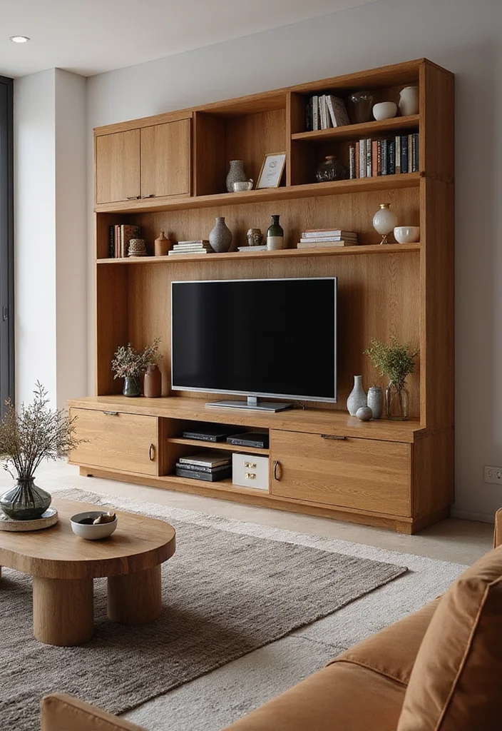 12 TV Ideas for Living Room for Clean Functional Modern Viewing 9. Multi Level TV Display
