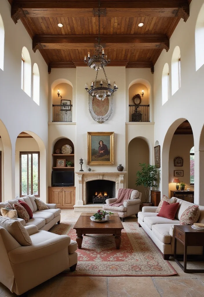 12 Tuscan Living Room Ideas for Old World Warm Textured Charm 111 12 Tuscan Living Room Ideas for Old World Warm Textured Charm - 11. Unique Architectural Features