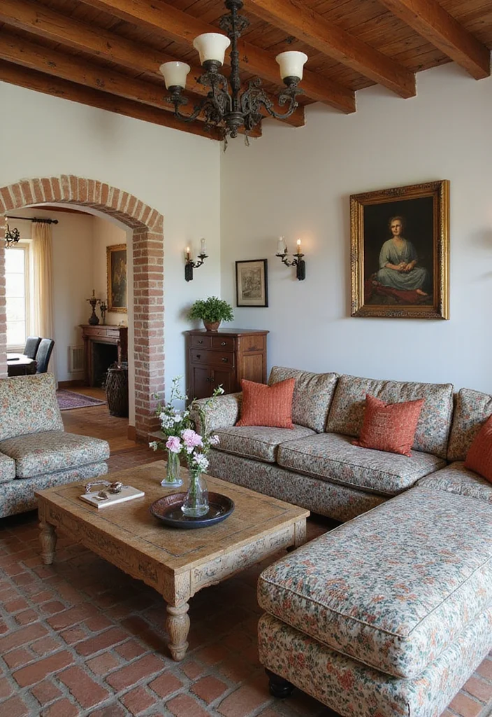 12 Tuscan Living Room Ideas for Old World Warm Textured Charm 89 12 Tuscan Living Room Ideas for Old World Warm Textured Charm - 9. Mosaic Tile Accents