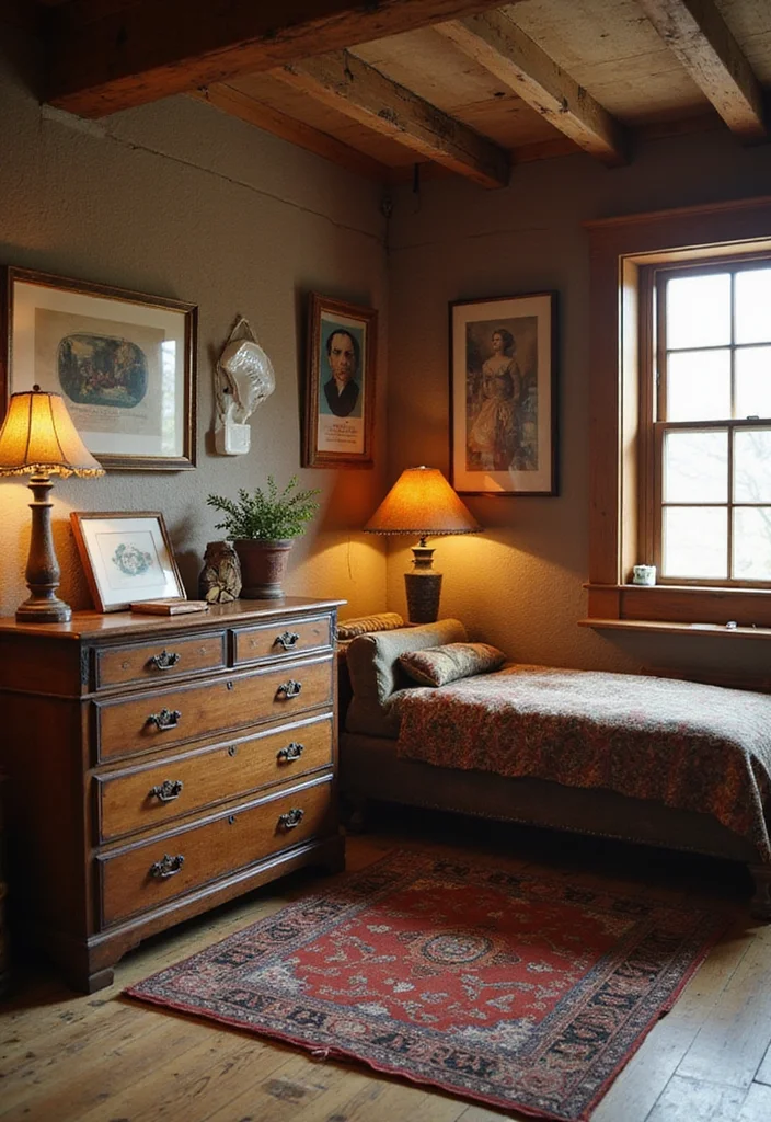 12 Wooden Bedroom Ideas for Warm Natural Comfortable Living - 4. Vintage Wooden Decor