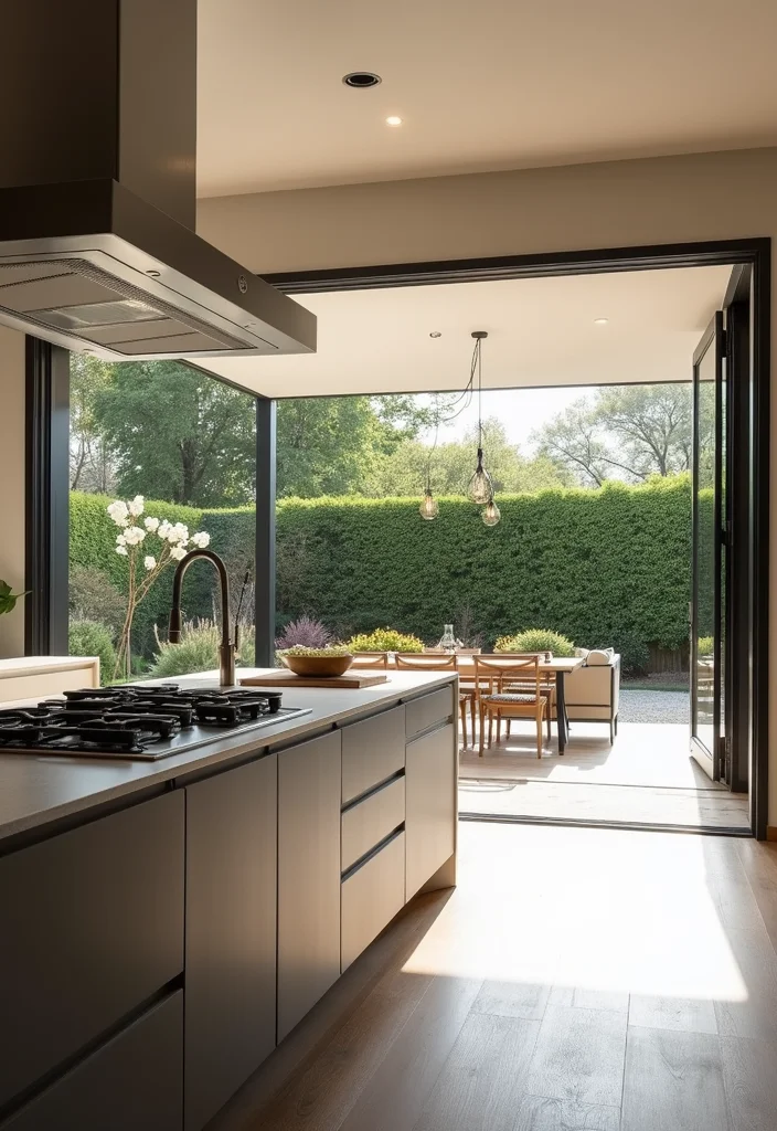 14 Kitchen Extension Ideas for Open Airy Functional Living 13. Seamless Indoor Outdoor Transition