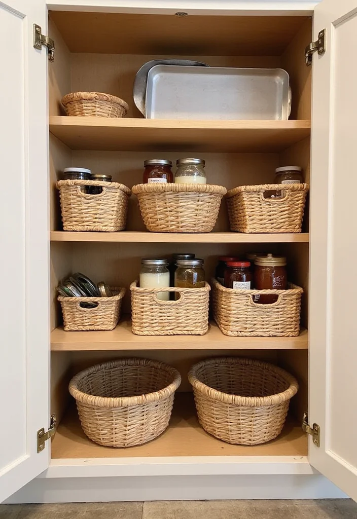 14 Kitchen Extra Storage Ideas for Smarter Organized Spaces - 11. Under-Shelf Baskets