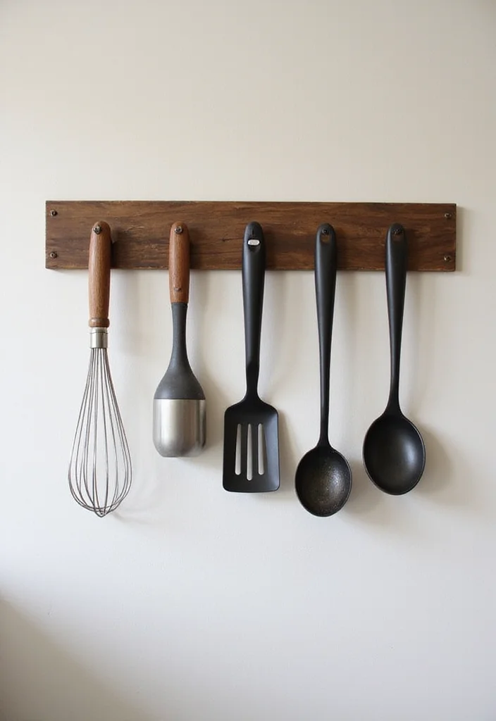 14 Kitchen Extra Storage Ideas for Smarter Organized Spaces - 12. Wall-Mounted Utensil Holders