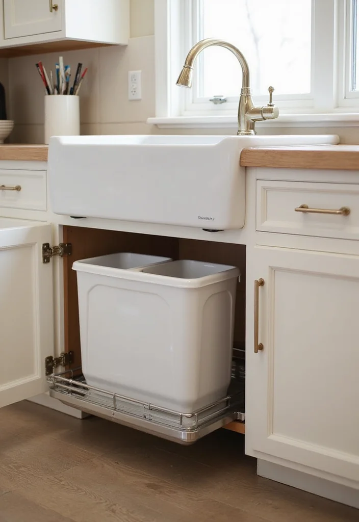 14 Kitchen Extra Storage Ideas for Smarter Organized Spaces - 6. Pull-Out Trash Cans