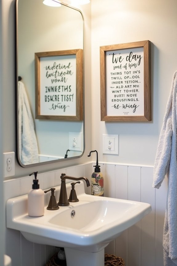 affordable diy bathroom signs under 20