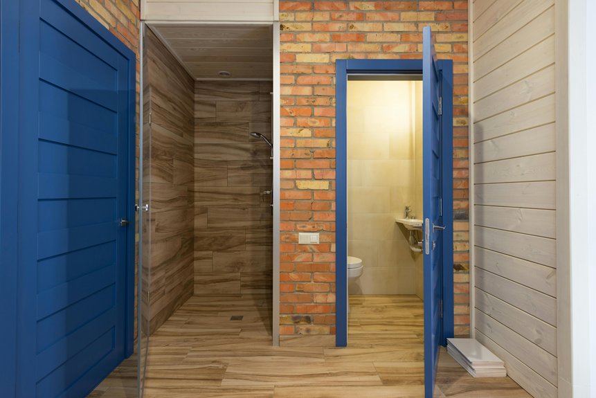 bathroom doors are smaller