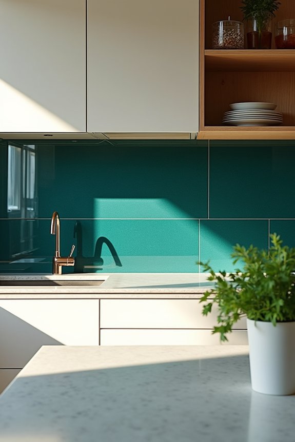 bold backsplash transforms tiny kitchen