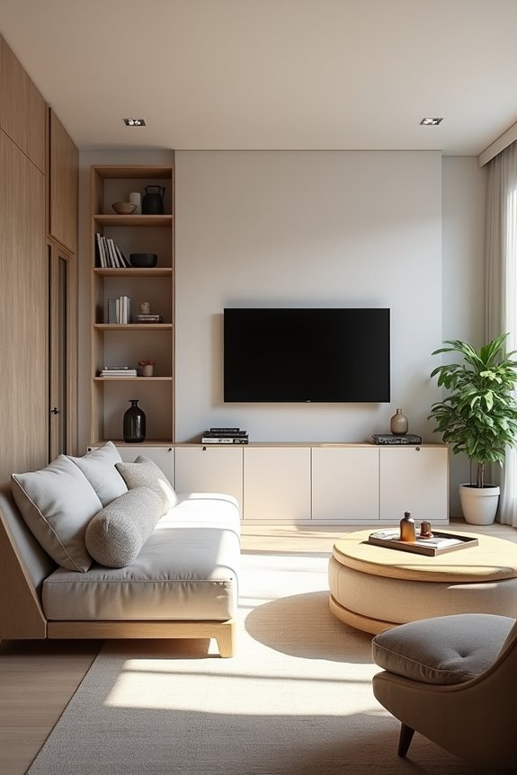 built in storage saves small spaces