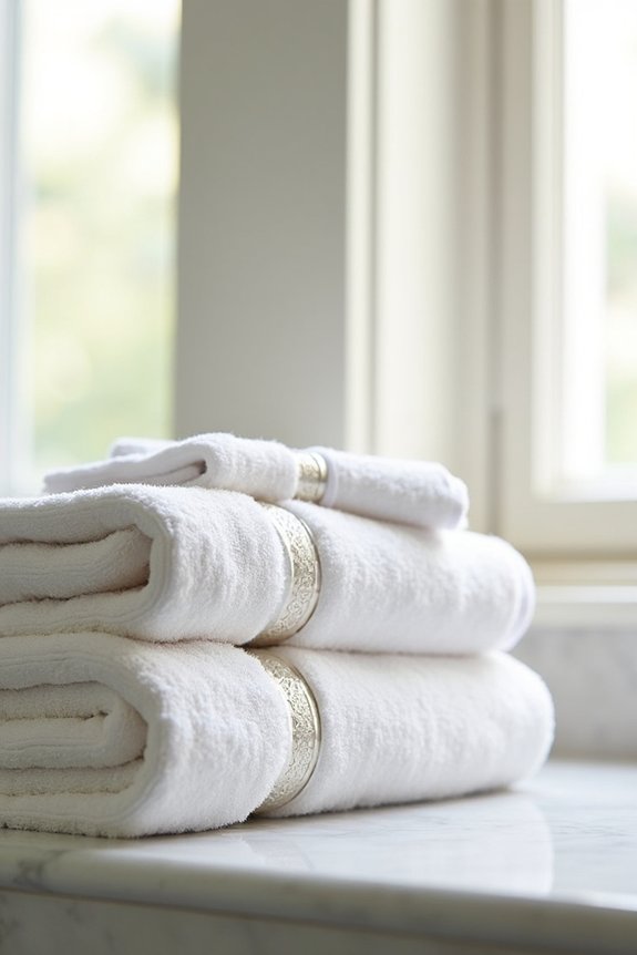 5 Easy Techniques to Decorate Bathroom Towels 2 decorative trim elevates towels gracefully