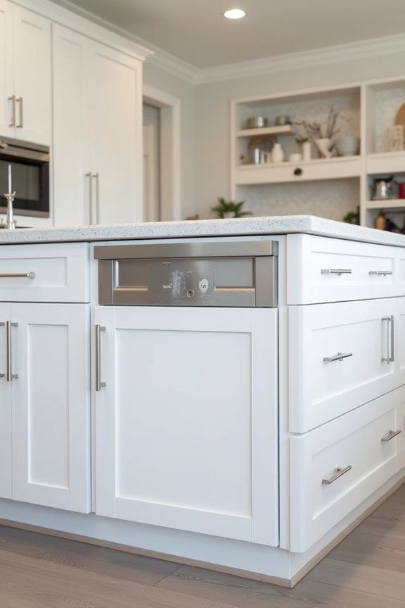 fixed kitchen island inflexible design