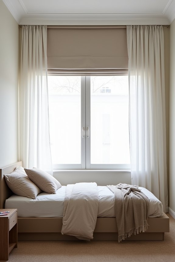 How Do You Decorate a Small Bedroom Without Clutter? 12 layered curtains precise light control