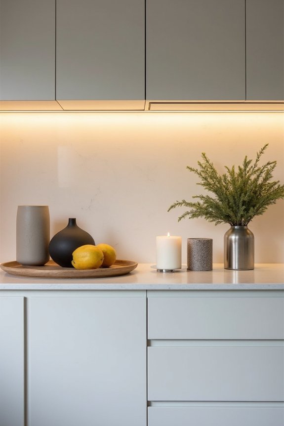 odd numbered decor creates rhythm