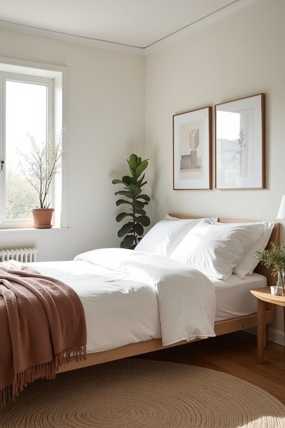 How Do You Decorate a Small Bedroom Without Clutter? 10 one oversized or purposeful grouping