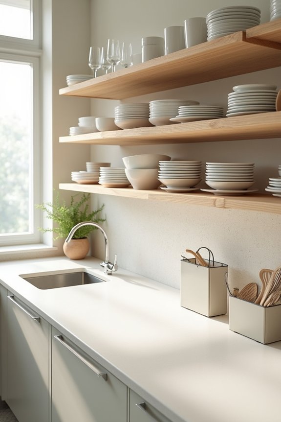 open shelves organized display magic