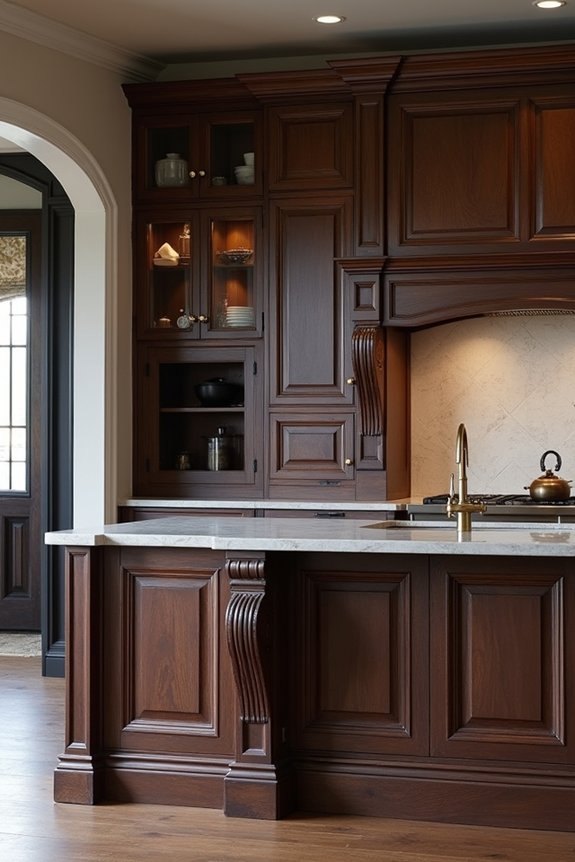rigid ornate cabinet details overwhelm space