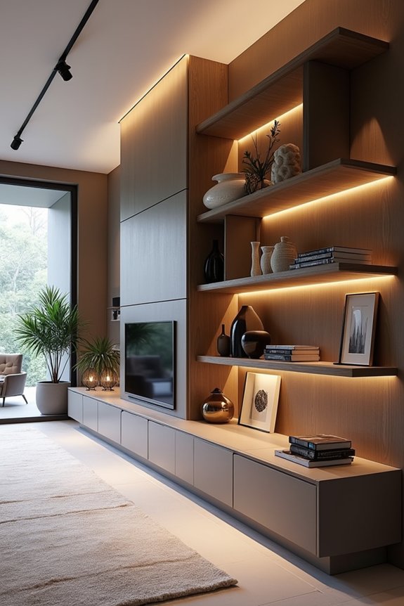 vertical shelves frame stylishly organizing